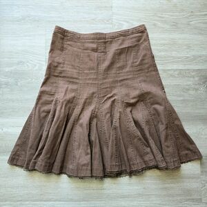 ANIKA Brown A-Line Skirt
